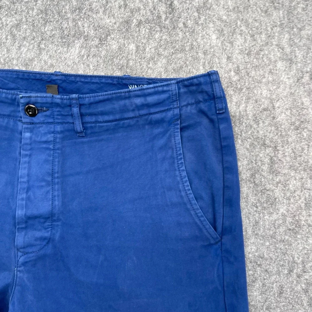 J.Crew Selvedge Officer Chino Pants Mens 36x32 Straight Fit Blue Cotton